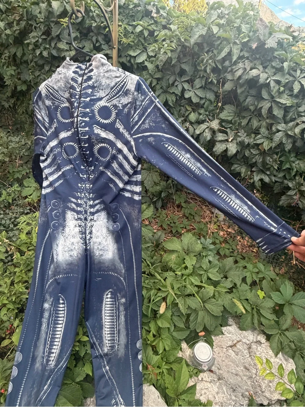 Giger-inspired biomechanical alien bodysuit Adult XL